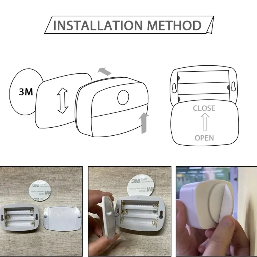 Lampe LED intelligente avec capteur de mouvement PIR et allumage automatique, éclairage sous meuble pour cuisine, chambre et escaliers 5