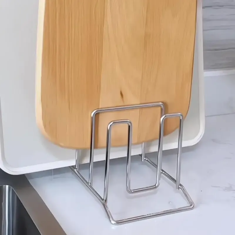 Organisation de cuisine avec support en acier inoxydable