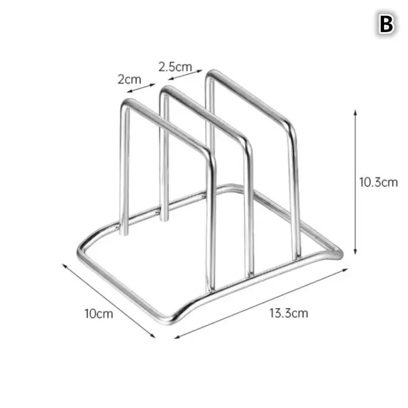 Support de rangement de cuisine en acier inoxydable anti-rouille pour couvercles de casseroles, organisateur multifonctionnel pour planches à découper, idéal pour la maison 7
