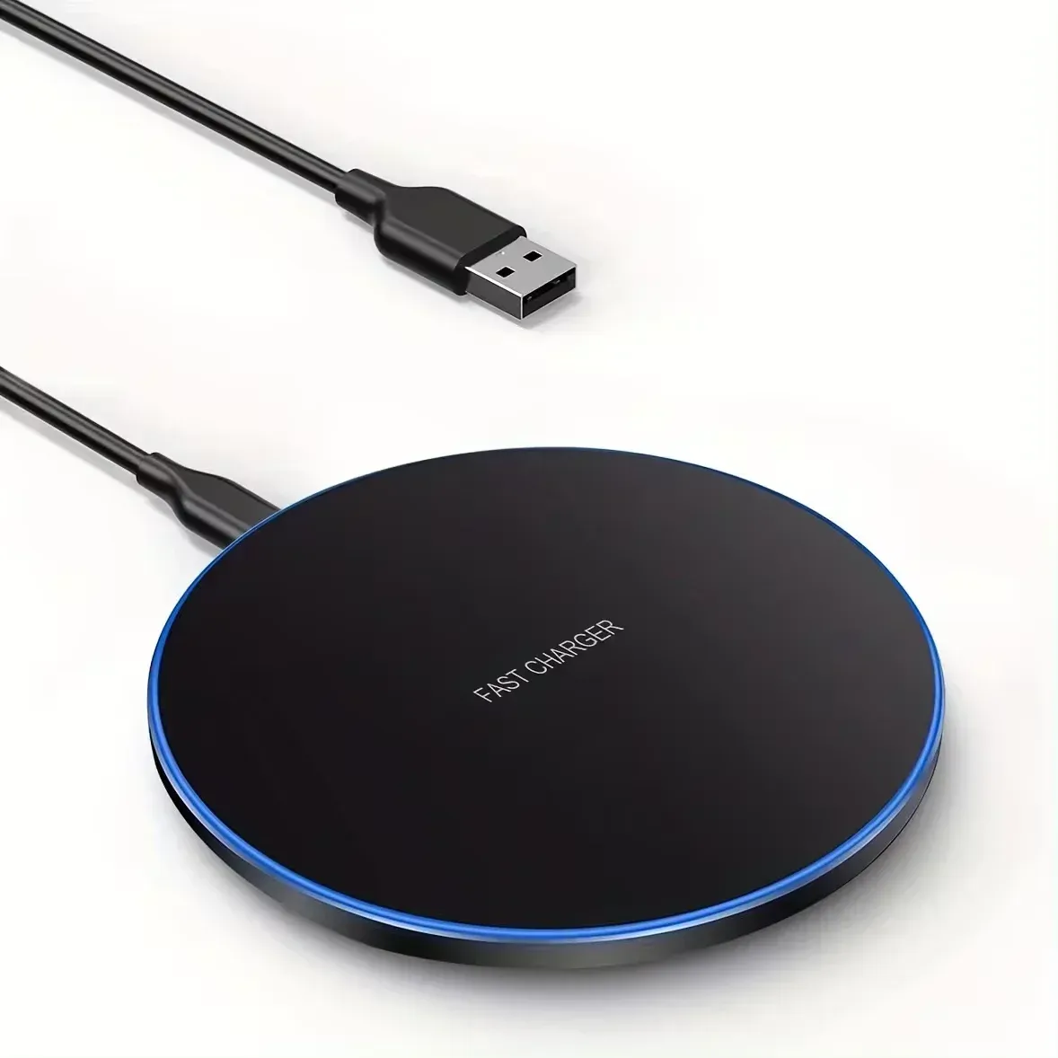 Support de chargeur sans fil LED de bureau 15 W, compatible iPhone, Samsung et Xiaomi 7