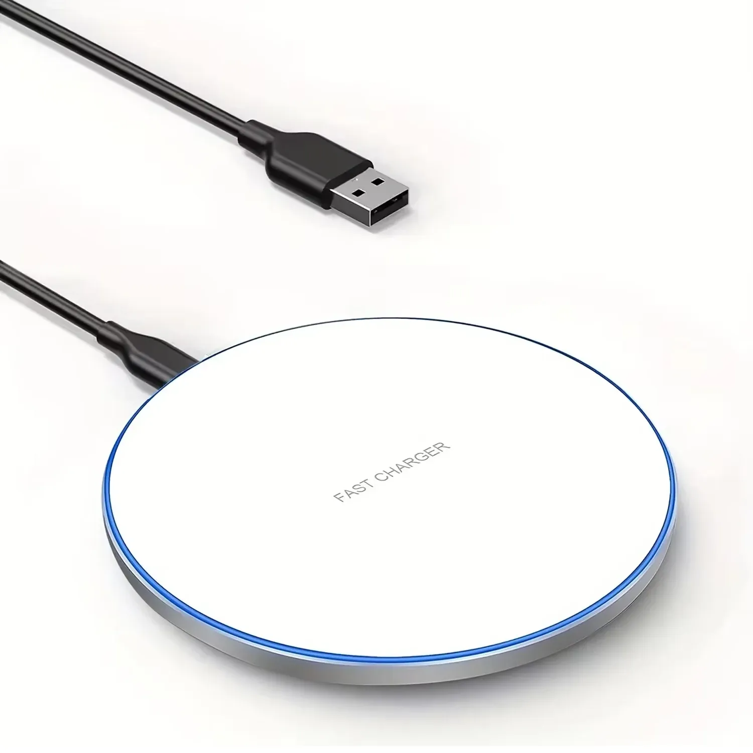 Support de chargeur sans fil LED de bureau 15 W, compatible iPhone, Samsung et Xiaomi 12
