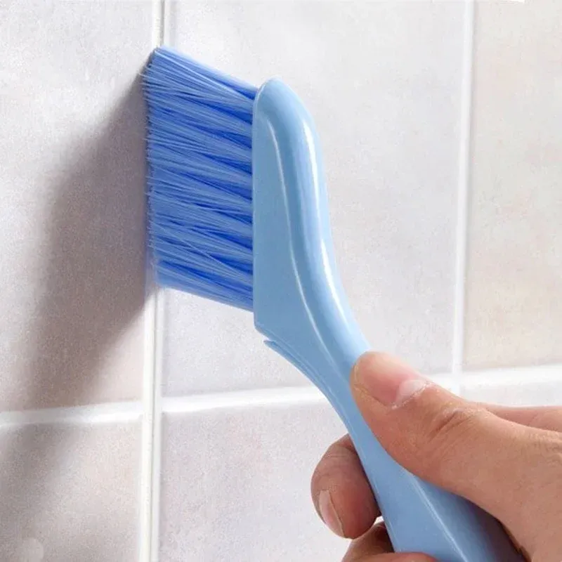 Brosse 2 en 1 polyvalente pour rainures de fenêtre et coins de clavier, avec petite pelle à poussière 4