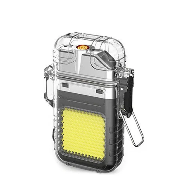 Briquet à Arc Rechargeable Multifonction avec Lampe de Poche et Porte-clés Compact 5