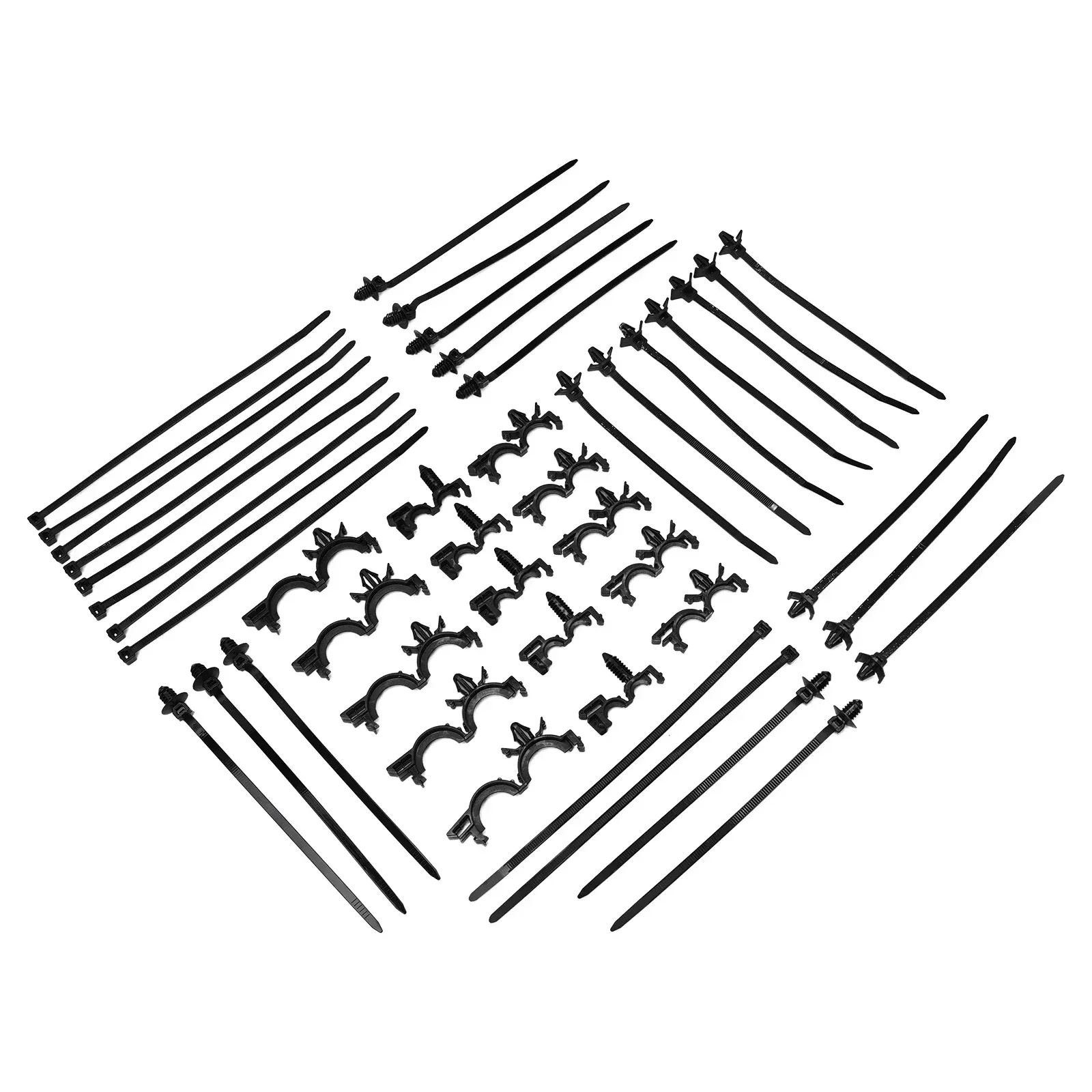 45 pièces universelles de clips de fixation pour faisceau de câbles automobile, attaches de câble à montage poussoir avec clips de routage de fils automobile, attaches à vis 5