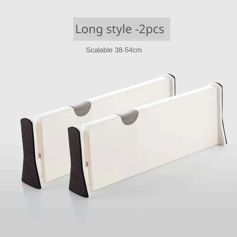 Organisateur de séparateurs de tiroirs, lot de 4, rangement réglable, cloison rétractable, organisateur de cuisine 8