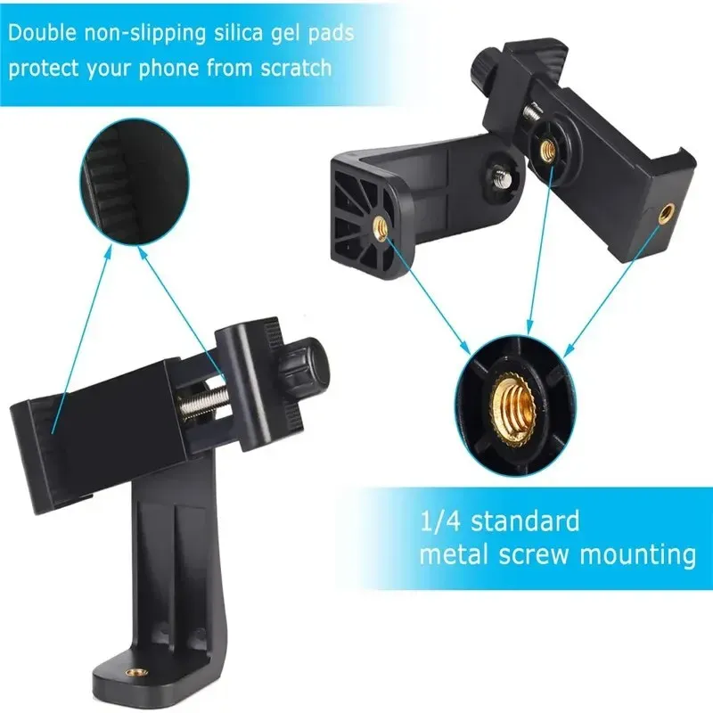 Support trépied universel pour smartphone et tablette avec adaptateur à griffe porte-accessoires 4