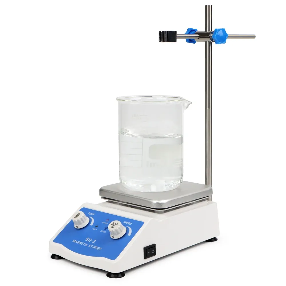 Agitateur magnétique chauffant à affichage numérique, agitateur thermostatique de laboratoire, vitesse réglable jusqu'à 1600 tr/min 7