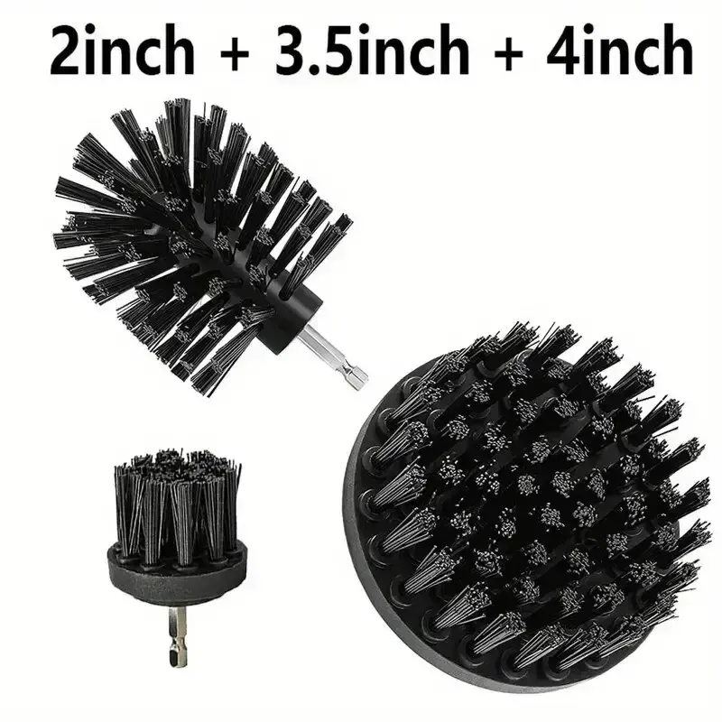 Ensemble de 3 brosses de récurage électriques, kit d'outils de nettoyage pour joints de carrelage, sols, baignoires, douches, salles de bains et cuisines 11