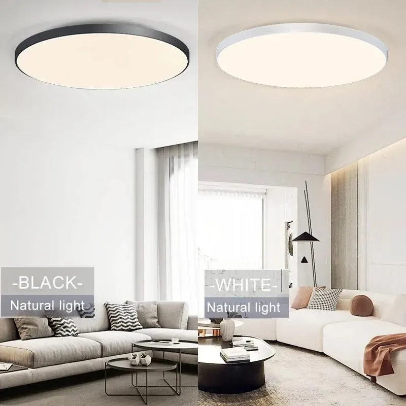 Plafonnier LED avec télécommande et intensité variable, design moderne pour chambre et salon, 36 W / 50 W, 220 V 3