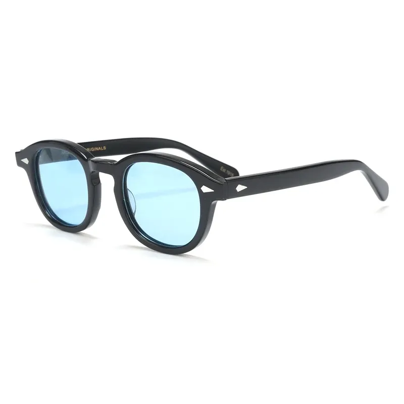 Lunettes de soleil polarisées unisexes à monture en acétate vintage 7