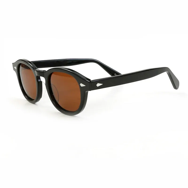 Lunettes de soleil polarisées unisexes à monture en acétate vintage 19