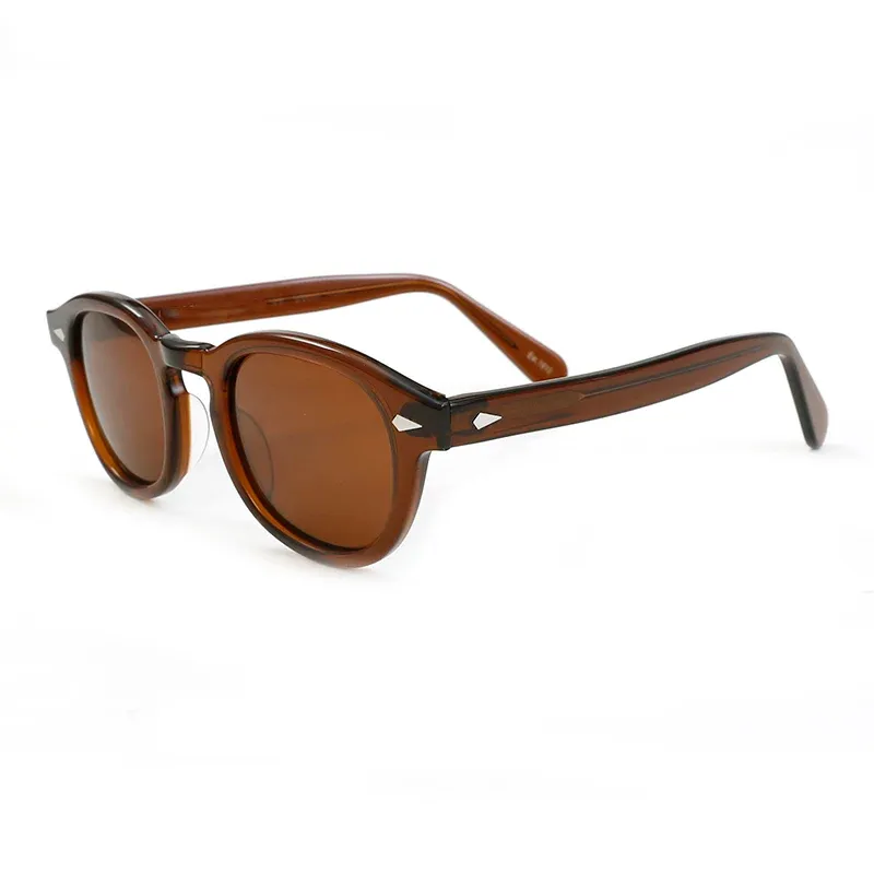 Lunettes de soleil polarisées unisexes à monture en acétate vintage 9
