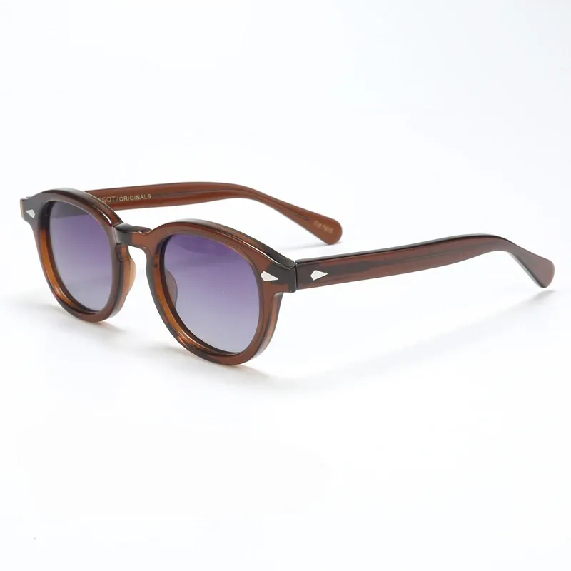 Lunettes de soleil polarisées unisexes à monture en acétate vintage 14