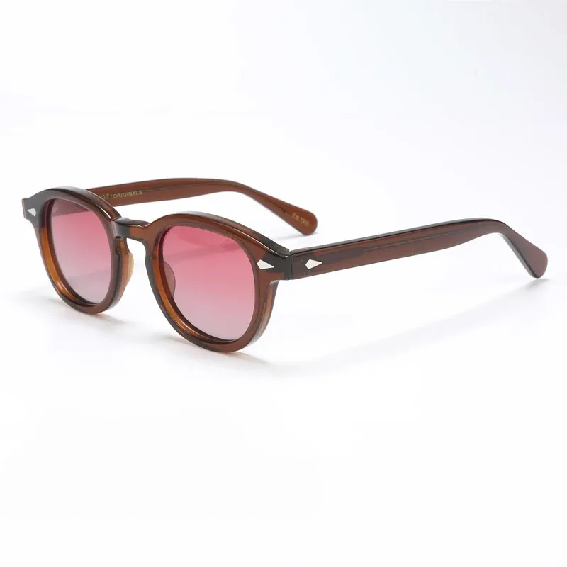 Lunettes de soleil polarisées unisexes à monture en acétate vintage 15