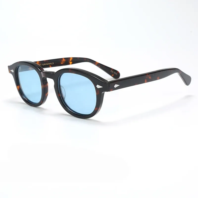 Lunettes de soleil polarisées unisexes à monture en acétate vintage 17