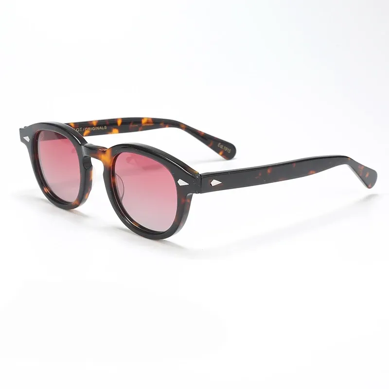 Lunettes de soleil polarisées unisexes à monture en acétate vintage 26
