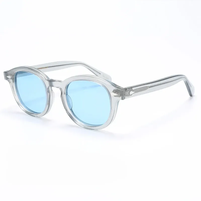 Lunettes de soleil polarisées unisexes à monture en acétate vintage 24