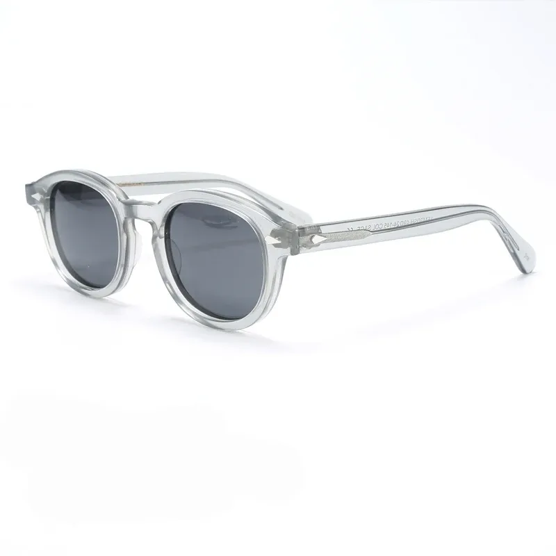 Lunettes de soleil polarisées unisexes à monture en acétate vintage 27