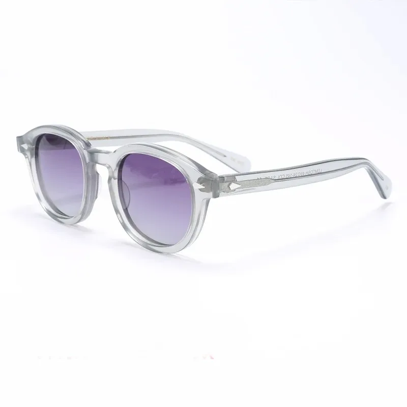 Lunettes de soleil polarisées unisexes à monture en acétate vintage 12