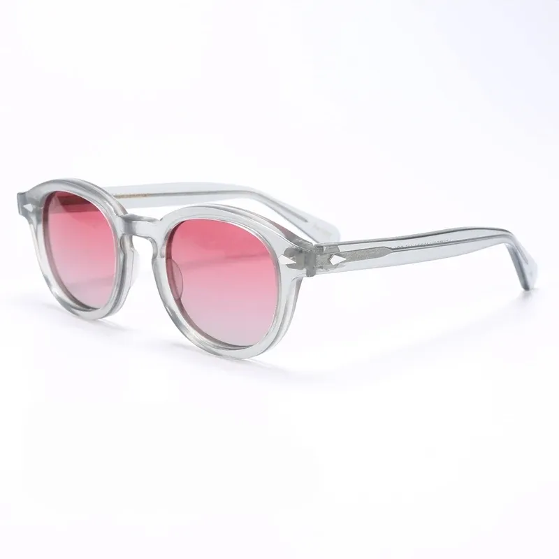 Lunettes de soleil polarisées unisexes à monture en acétate vintage 13