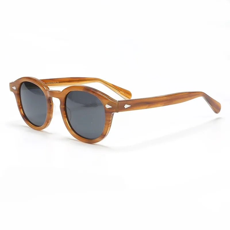 Lunettes de soleil polarisées unisexes à monture en acétate vintage 16
