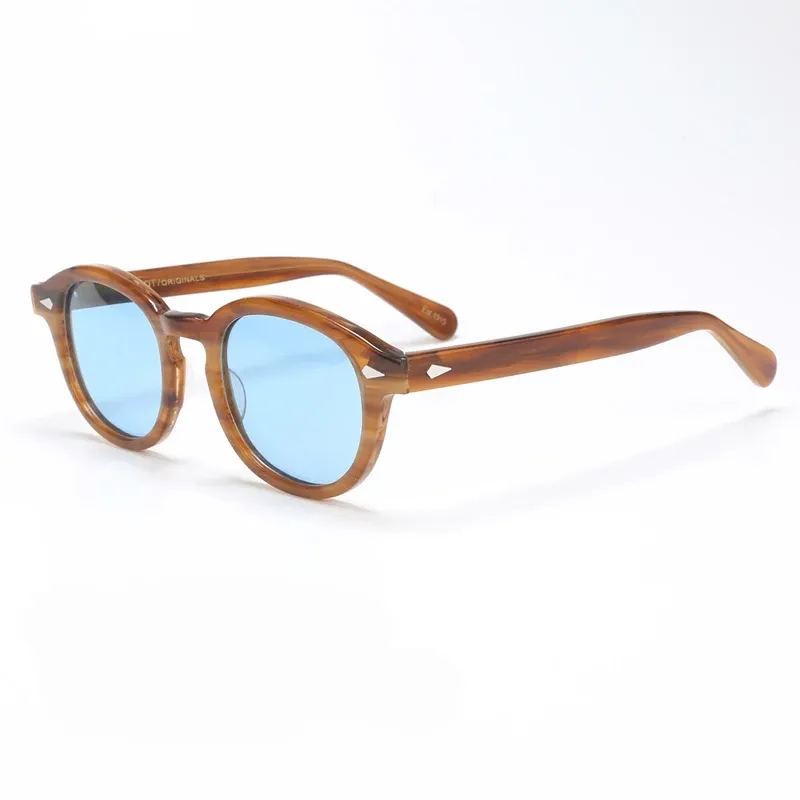 Lunettes de soleil polarisées unisexes à monture en acétate vintage 18