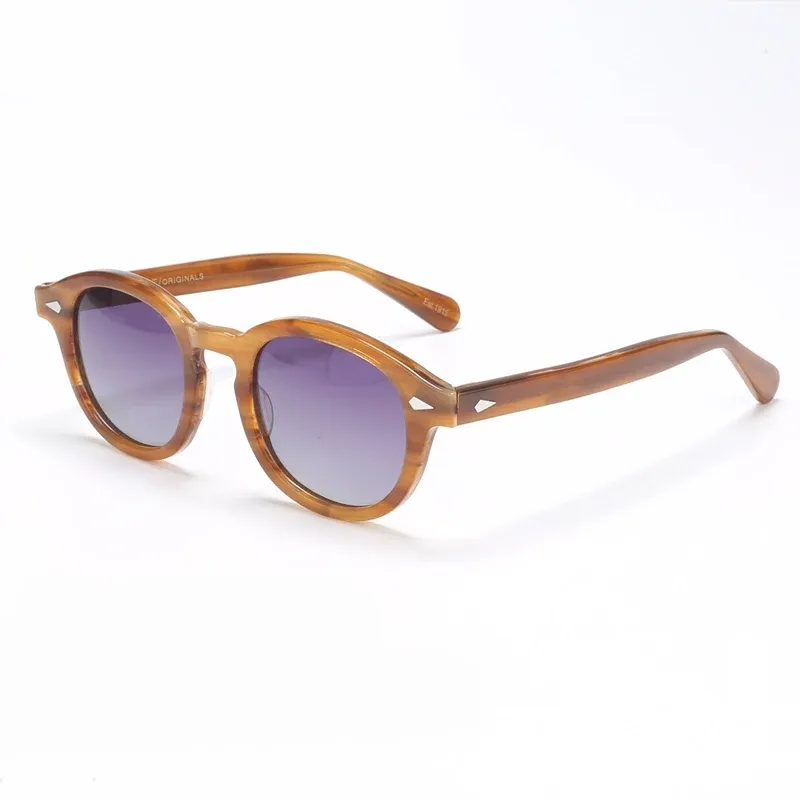 Lunettes de soleil polarisées unisexes à monture en acétate vintage 34