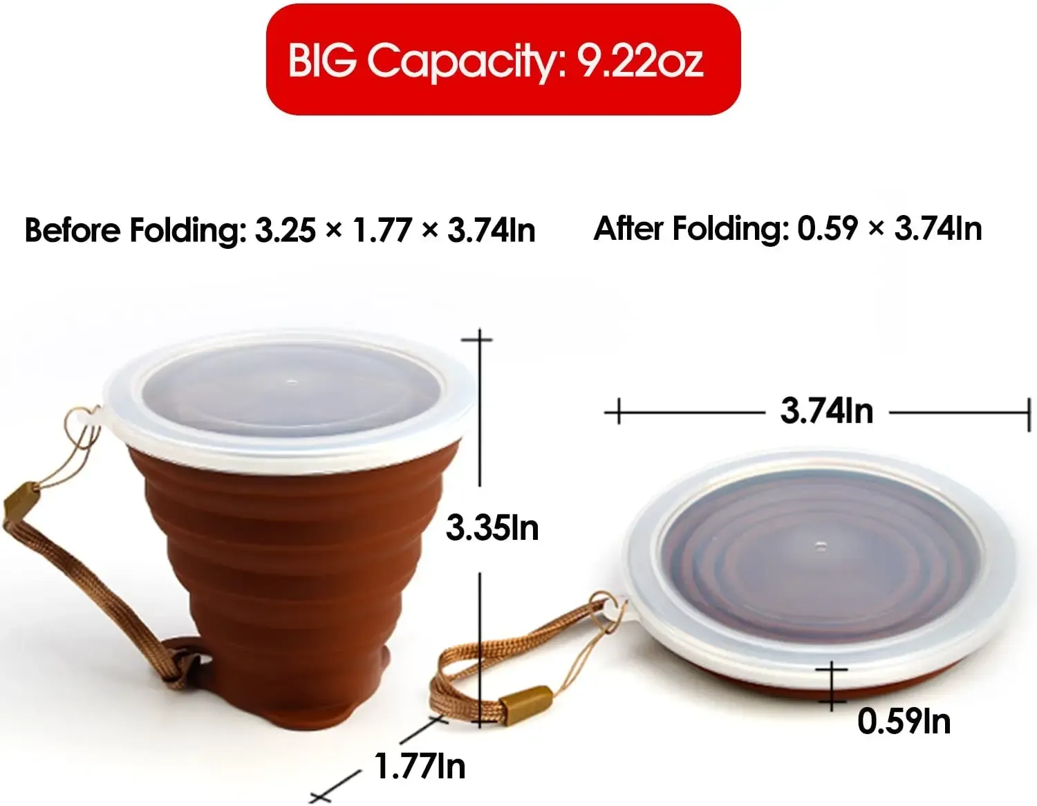 Tasse pliable en silicone télescopique, bouteille d'eau mignonne pour voyage en plein air, tasse pour enfants 3
