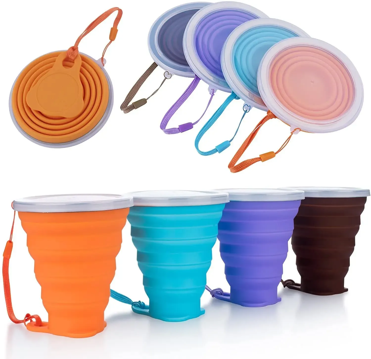 Tasse pliable en silicone vue d'ensemble au design épuré