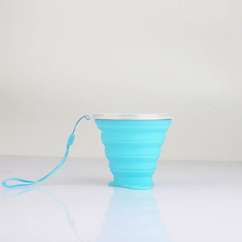 Tasse pliable en silicone télescopique, bouteille d'eau mignonne pour voyage en plein air, tasse pour enfants 9