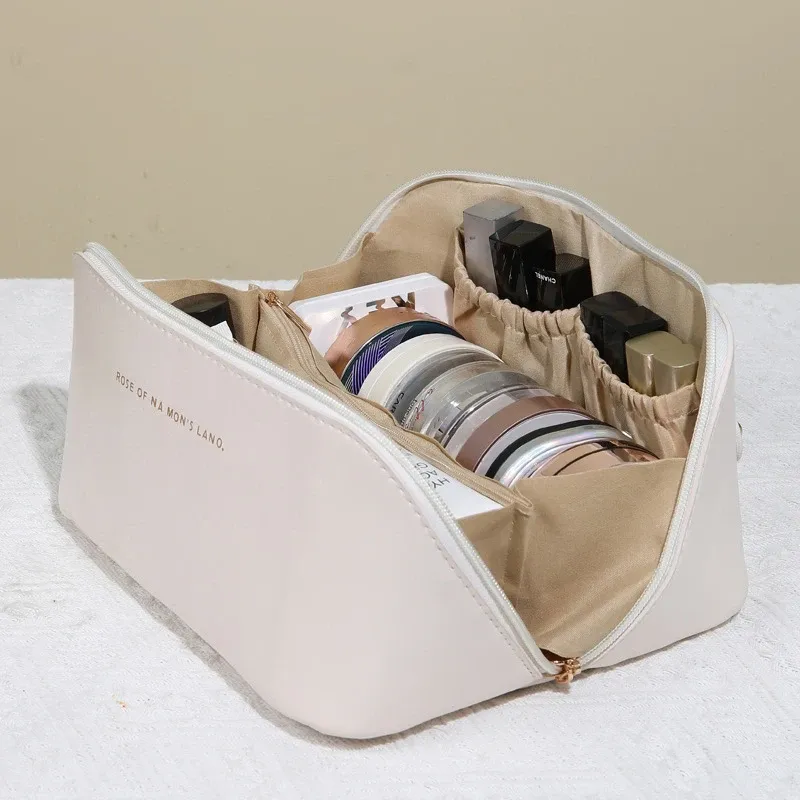 Trousse de maquillage de voyage imperméable et multifonctionnelle pour femme