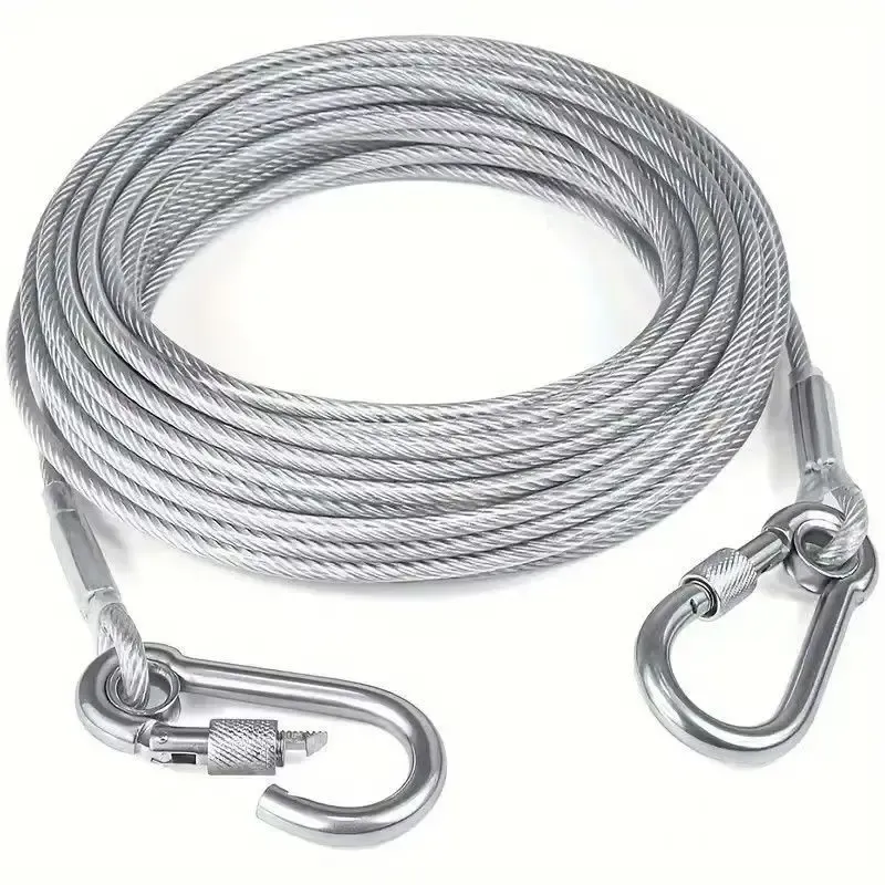 Corde à linge en acier inoxydable épaisse, 2, 5 ou 10 m, imperméable et antirouille, idéale pour le séchage des rideaux et des couettes sur balcon 6