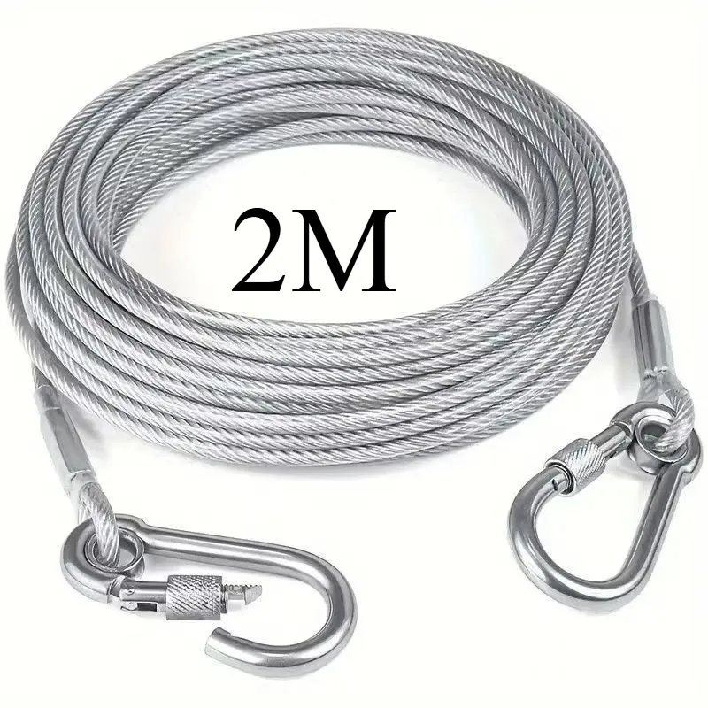 Corde à linge en acier inoxydable épaisse, 2, 5 ou 10 m, imperméable et antirouille, idéale pour le séchage des rideaux et des couettes sur balcon 7