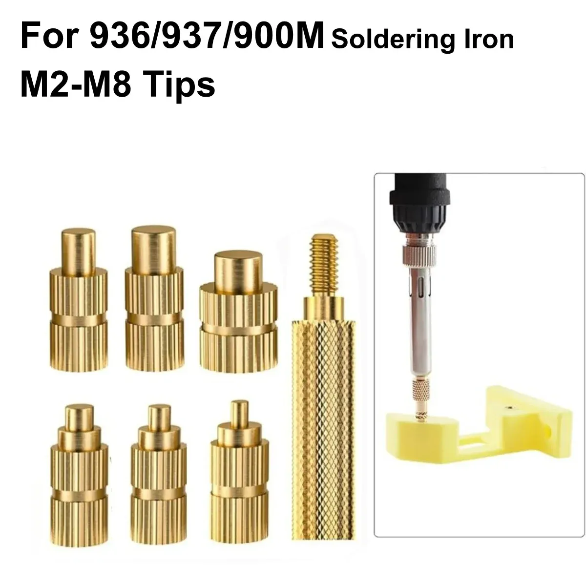 Kit d'inserts filetés à chaleur avec embouts M2 à M8 pour fer à souder 936/937/900M