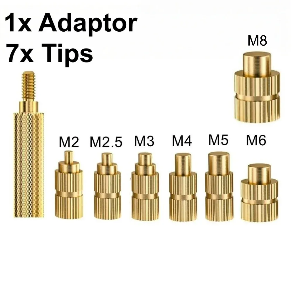 Kit d'inserts filetés à chaleur avec embouts M2 à M8 pour fer à souder 936/937/900M 7