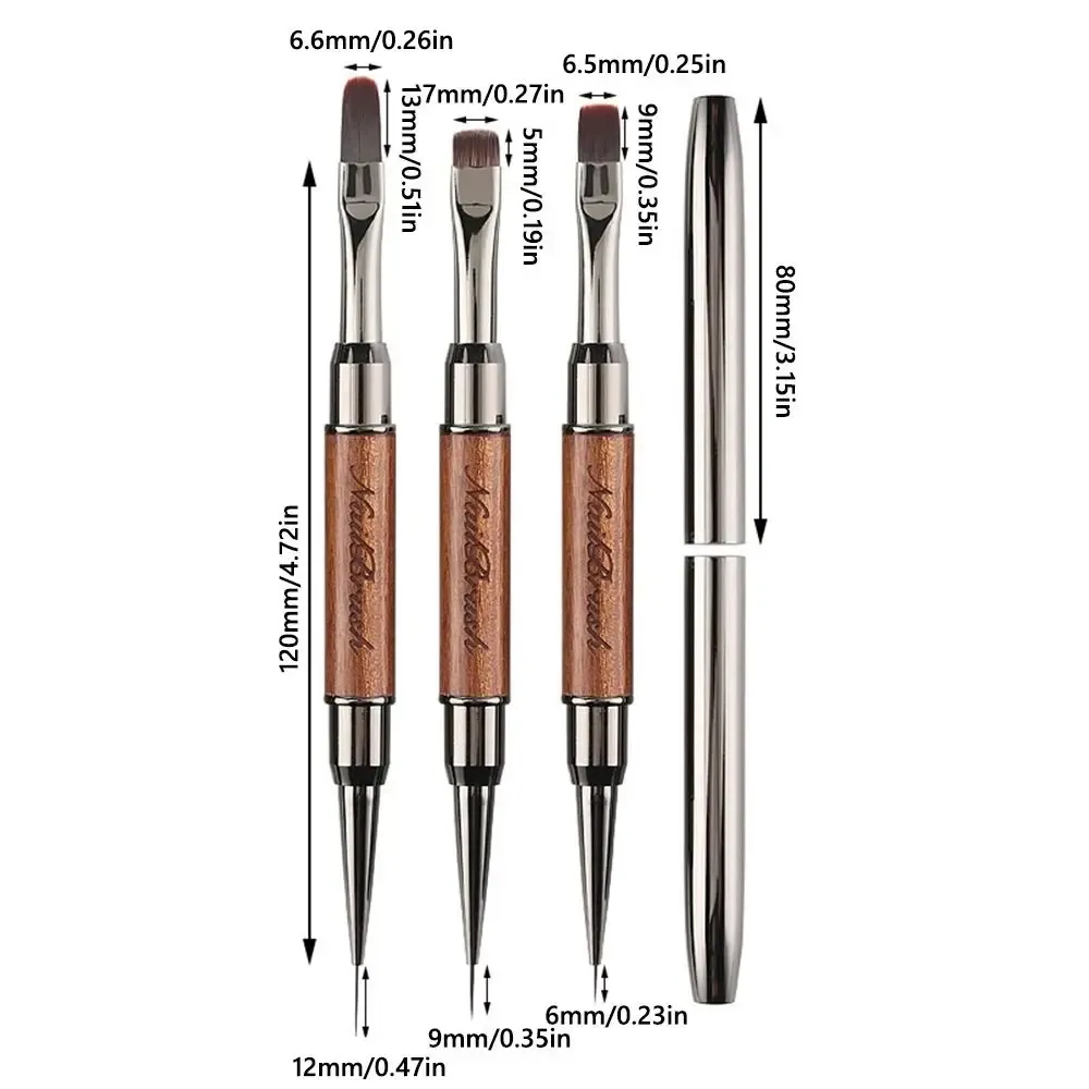 Pinceau à ongles double embout, vue détaillée