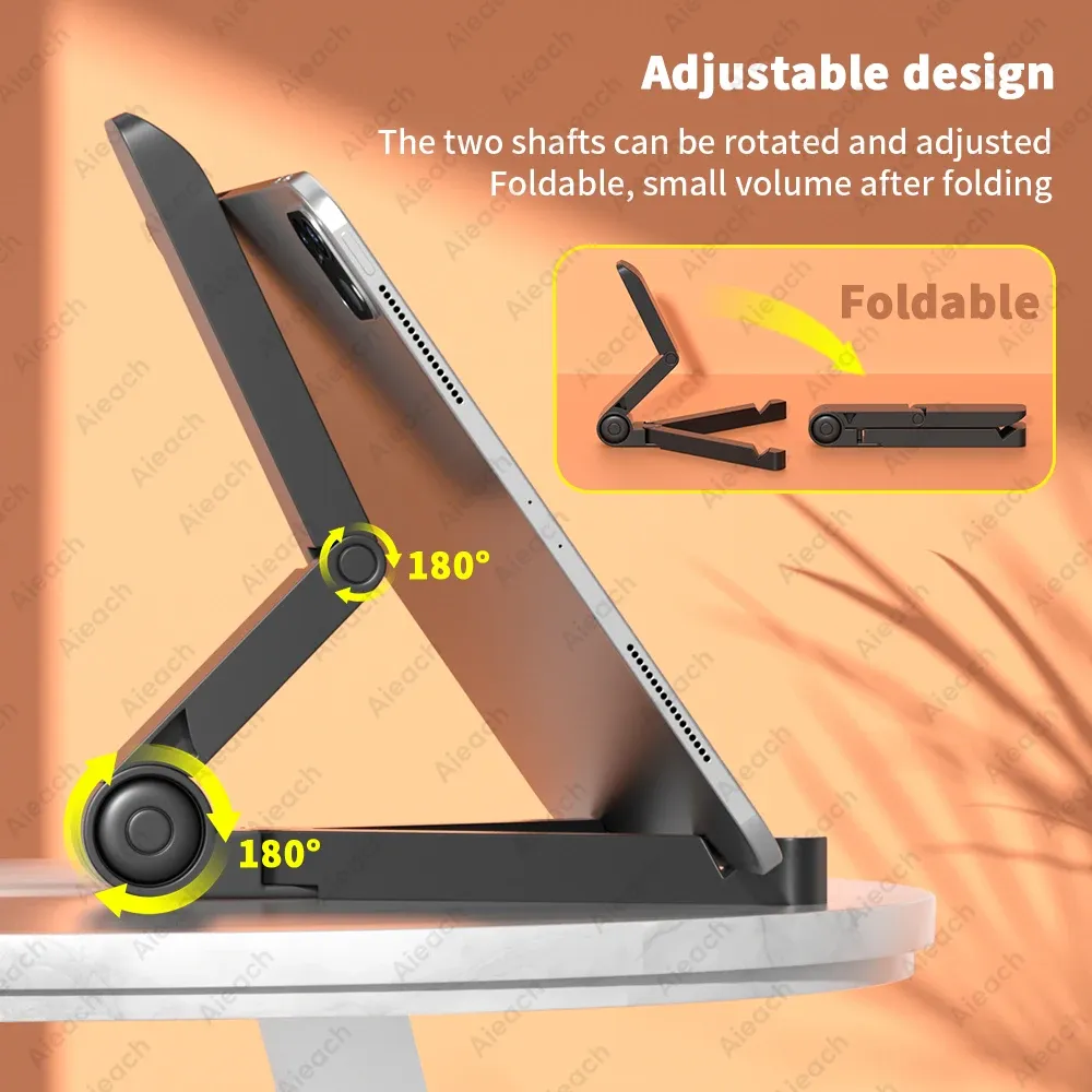 Support portable pour moniteur et tablette, réglable et pliable, compatible avec les tablettes de 7 à 12 pouces, Kindle Fire et smartphones 4