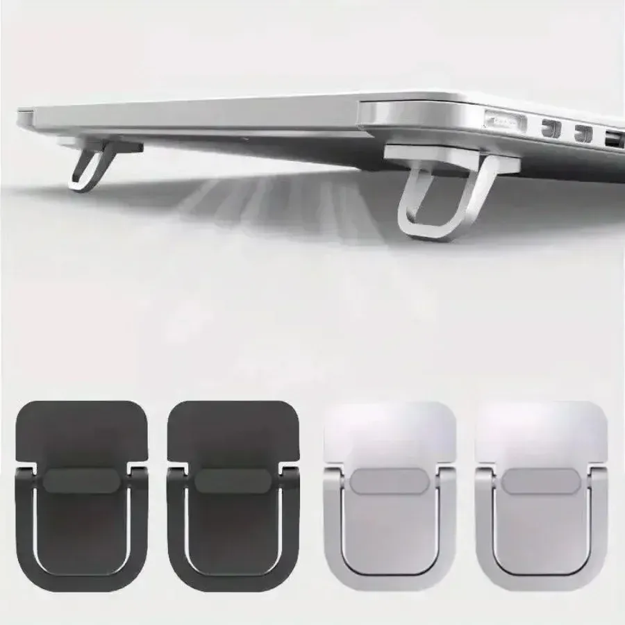 2 pièces support pour ordinateur portable en alliage d'aluminium, pieds portables pour MacBook