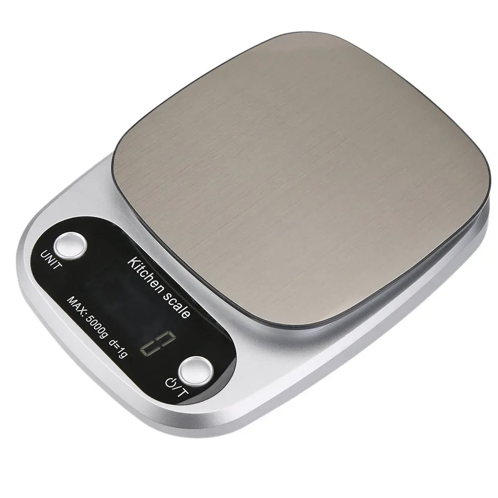 Balance de cuisine numérique en acier inoxydable, balance alimentaire électronique à écran LCD, portable, 5 kg / 10 kg, précision 1 g 7