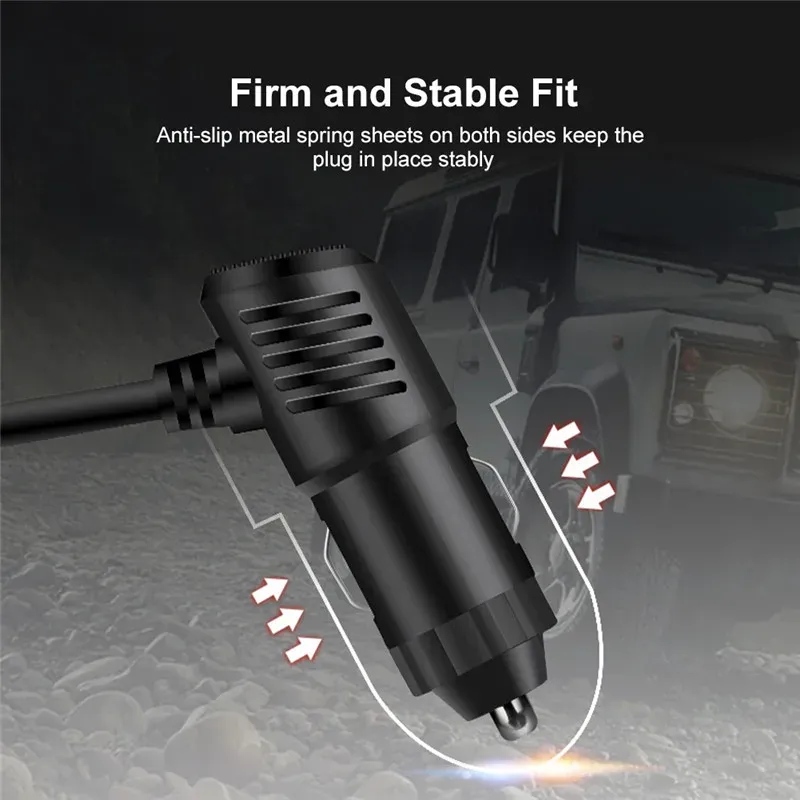 Adaptateur allume-cigare USB-C 3 en 1 pour voiture, chargeur rapide 120 W, compatible 12 V et 24 V 4