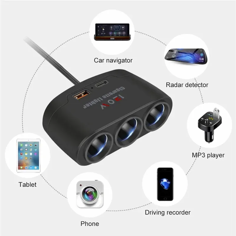 Ports USB et Type-C du chargeur