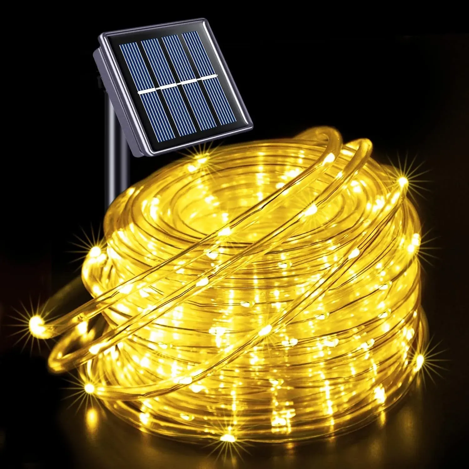 Guirlande lumineuse solaire LED tube à effet dégradé, certifiée UL, pour décoration extérieure et de Noël 7