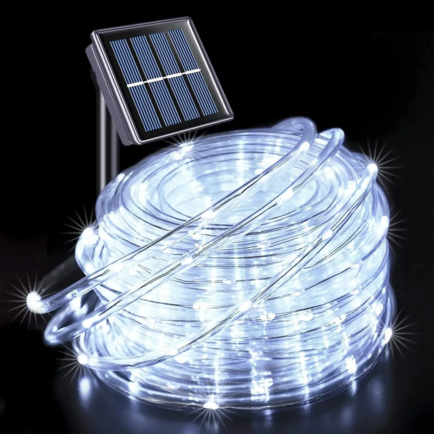 Guirlande lumineuse solaire LED tube à effet dégradé, certifiée UL, pour décoration extérieure et de Noël 9
