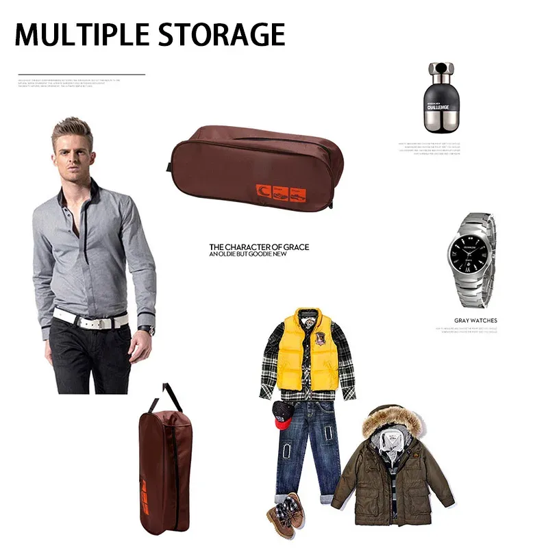 Organisateur de voyage portable multifonctionnel avec étui de tri pour chaussures 3