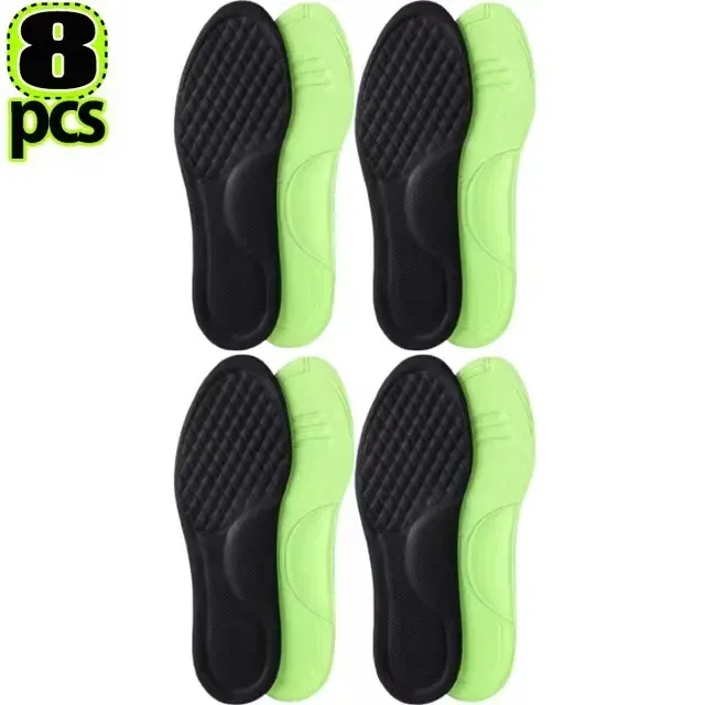 6 paires de semelles intérieures de soutien en mousse à mémoire de forme souple pour chaussures, accessoires absorbant la sueur et réduisant les odeurs 12