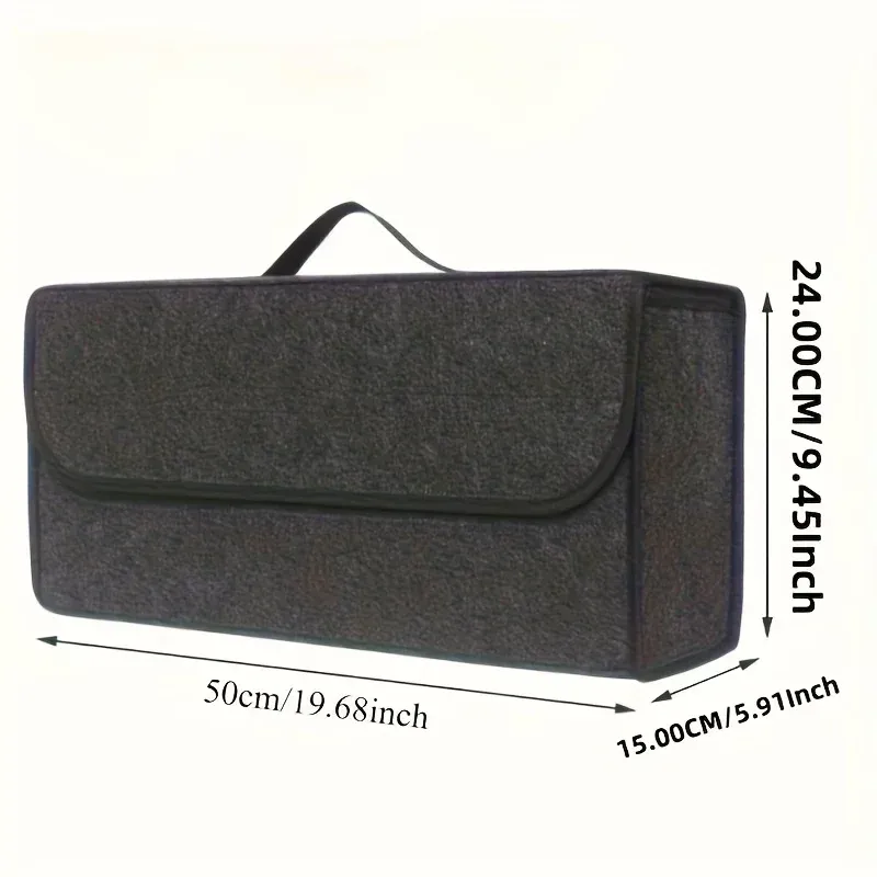 Organisateur de coffre de voiture pliable (1 pièce) avec poignée ergonomique, pour SUV, berlines et camions, en tissu durable