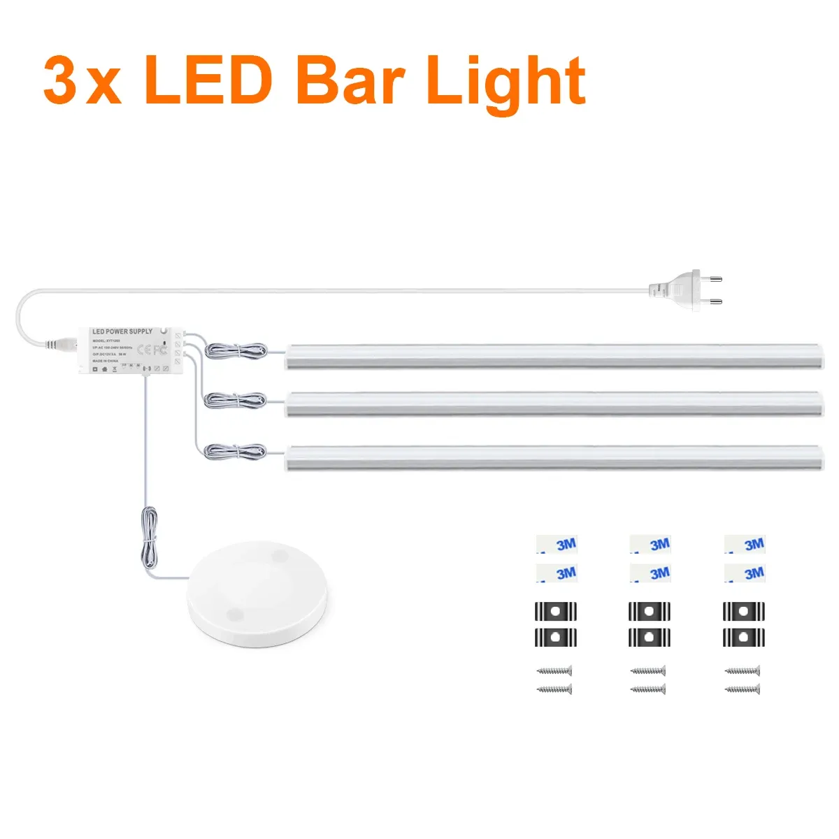 Barre lumineuse LED sans fil à capteur de mouvement et commande tactile pour armoire, garde-robe et cuisine 10