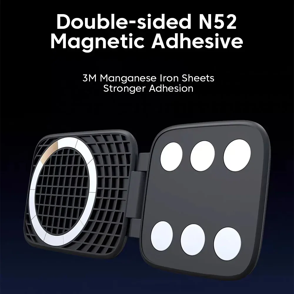 Support de téléphone magnétique ultra-mince pour voiture, réglable et pliable, anti-vibrations, pour navigation embarquée, accessoire universel 4
