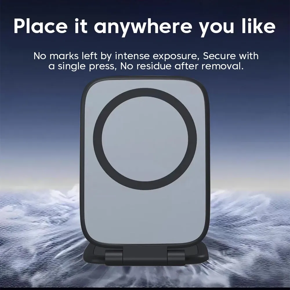 Support de téléphone magnétique ultra-mince pour voiture, réglable et pliable, anti-vibrations, pour navigation embarquée, accessoire universel 5