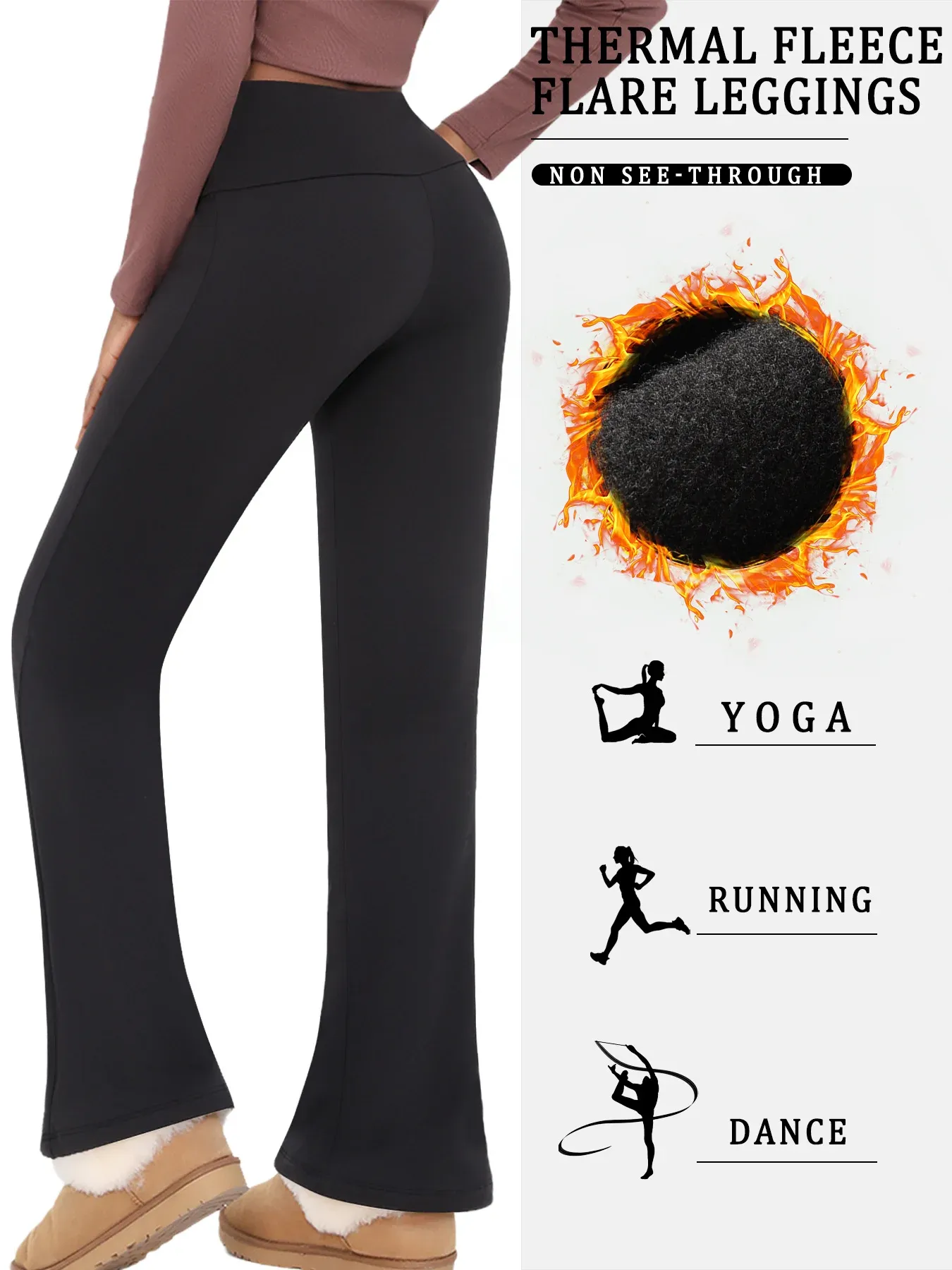Leggings évasés portés en situation de détente
